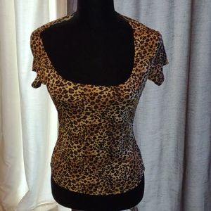 Charlotte Russe cheetah print blouse